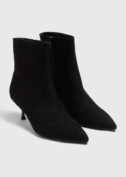 Black Point Heeled Ankle Boot - Size 3 Image 1