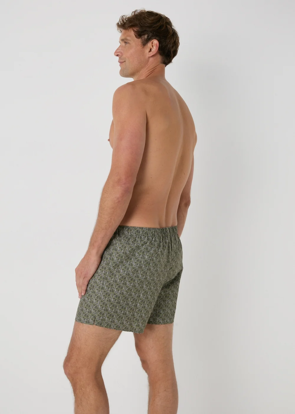 3 Pack Green Leaf Print Boxers - S Image 3
