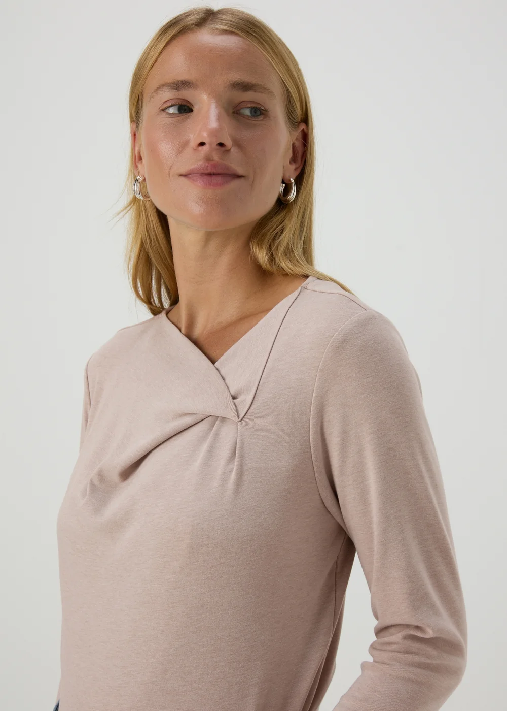 Beige Twist Neck Top - 8 Image 3