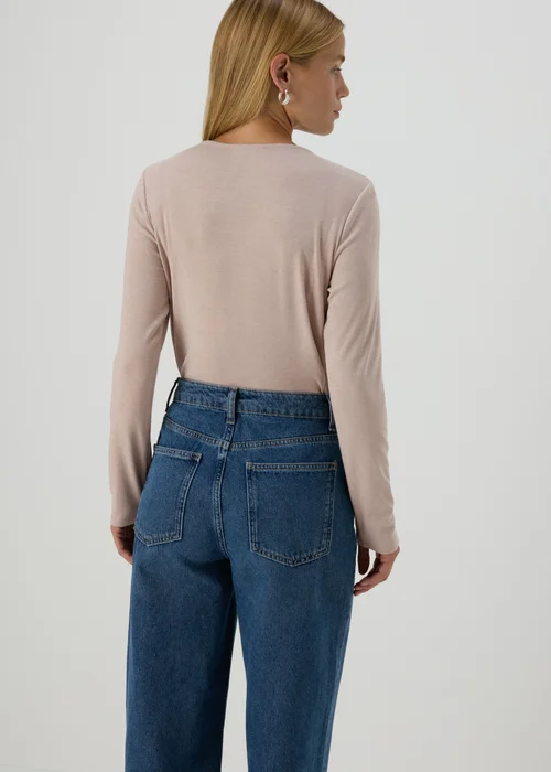 Beige Twist Neck Top - 8 Image 2