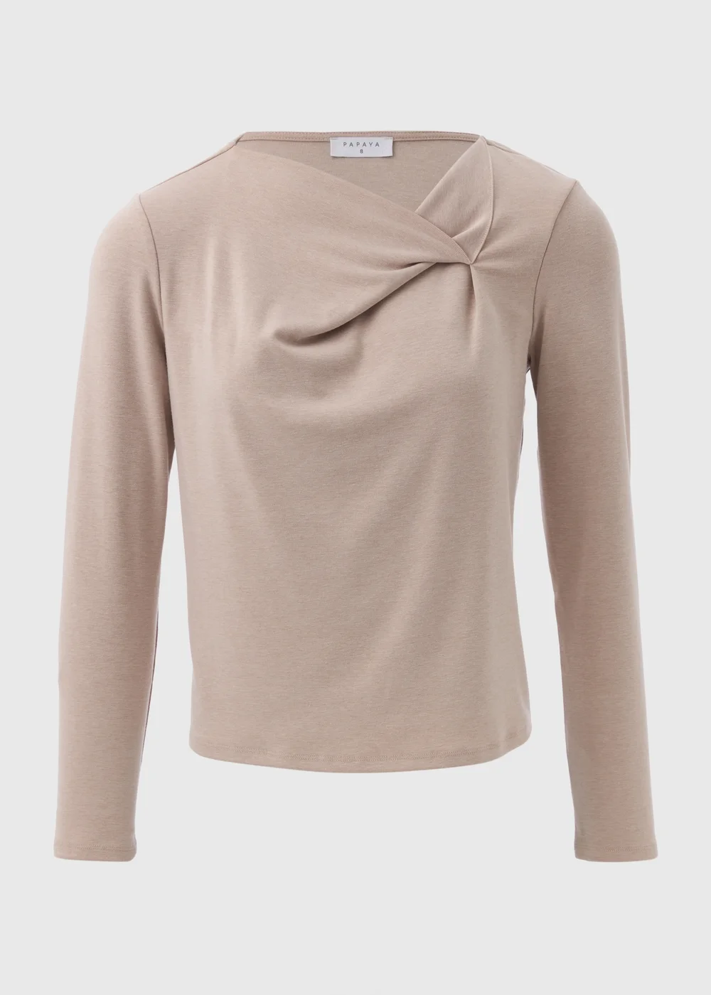 Beige Twist Neck Top - 8 Image 5