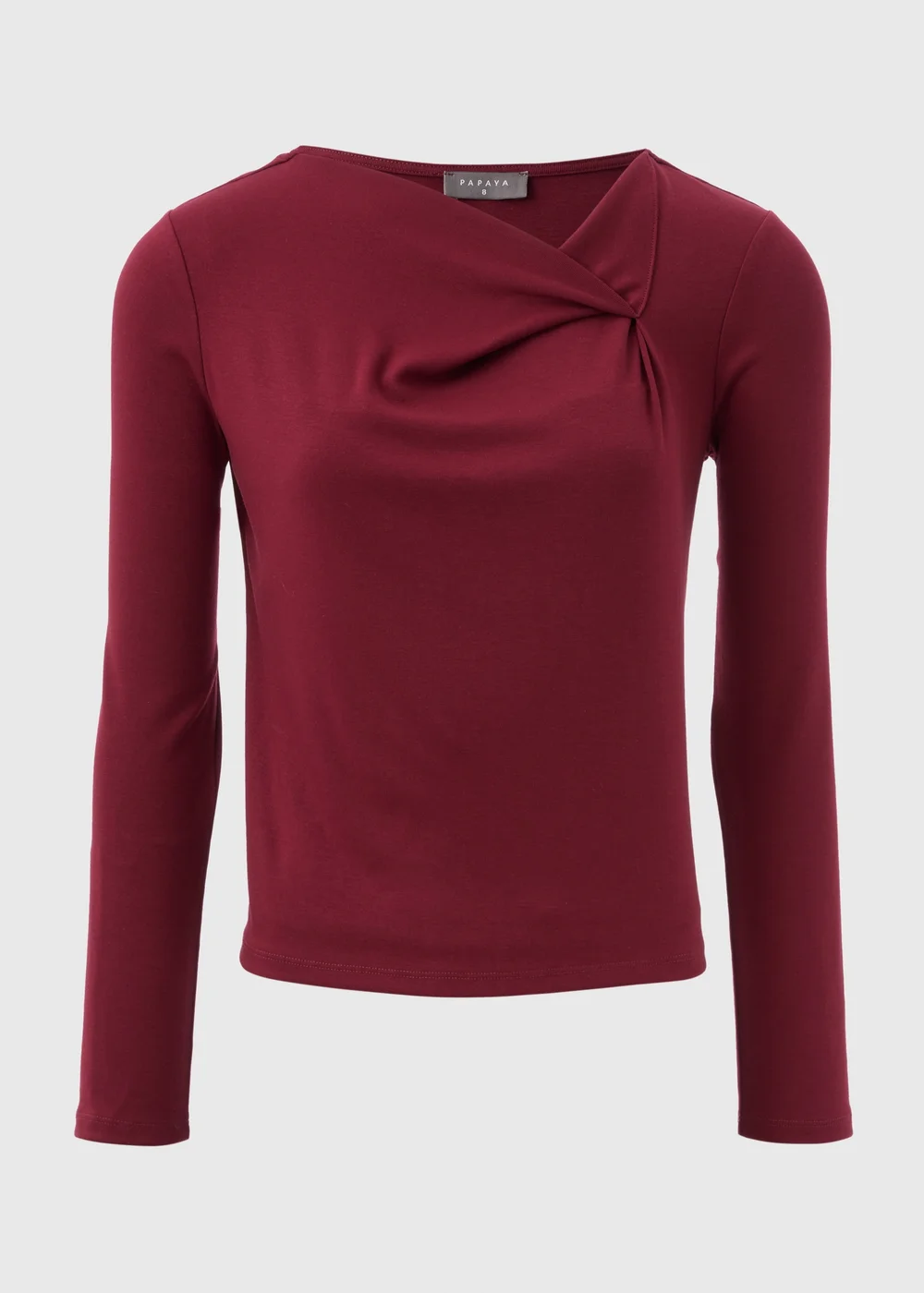 Burgundy Twist Neck Top - 8 Image 4