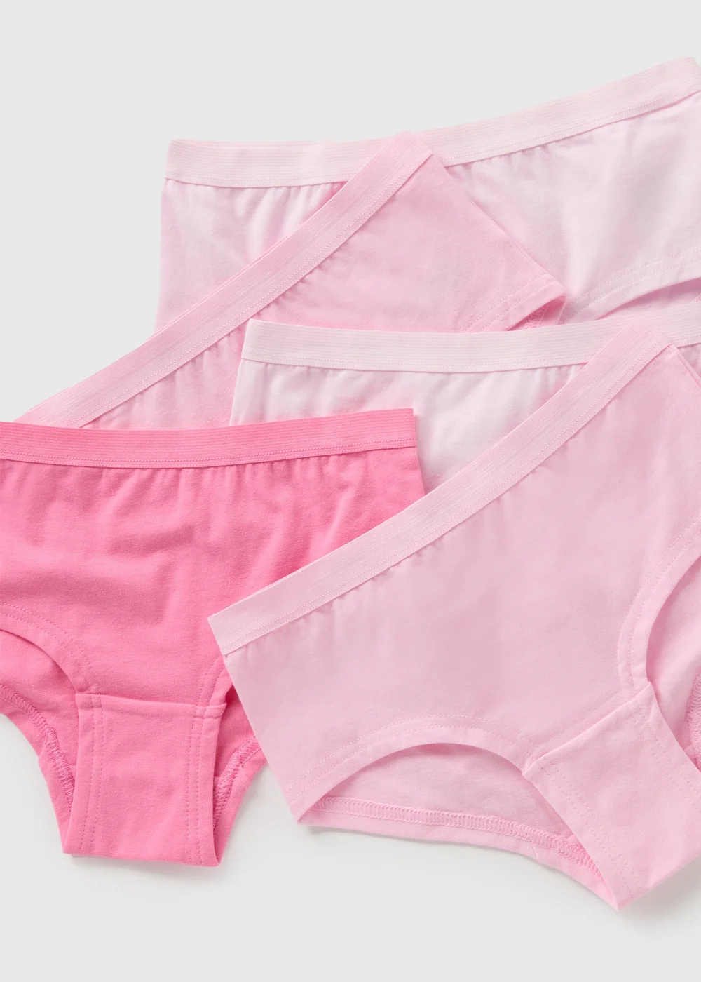 5 Pack Girls Pink Hipsters - 6-7 Yrs Image 2