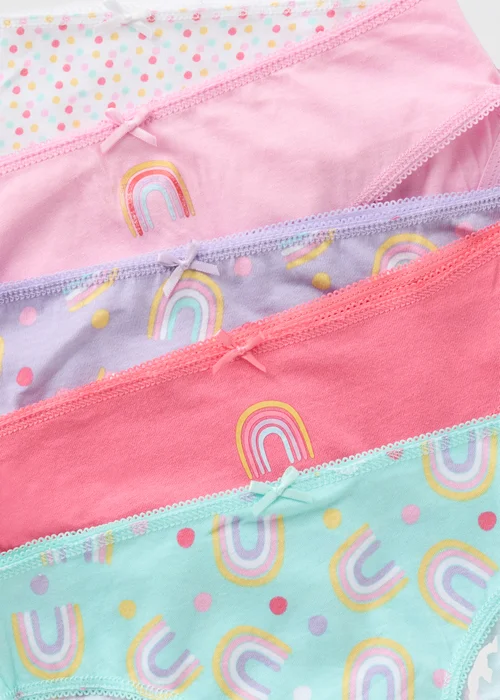 5 Pack Girls Pink Rainbow Briefs (2-11yrs) - 2-3 Yrs Image 2