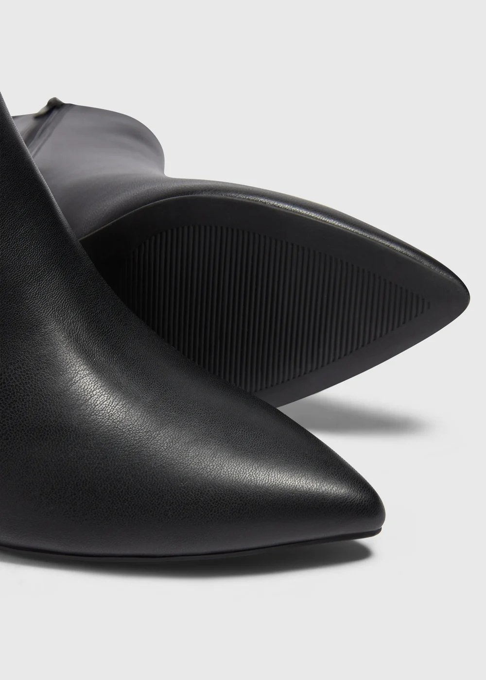 Black Wide Fit Heeled Ankle Boots - 3 Image 2