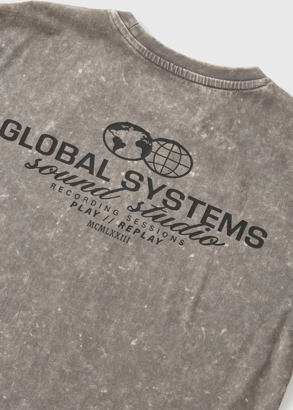 Boys Grey Acid Wash T-Shirt (7-15yrs) - 7 Yrs Image 2