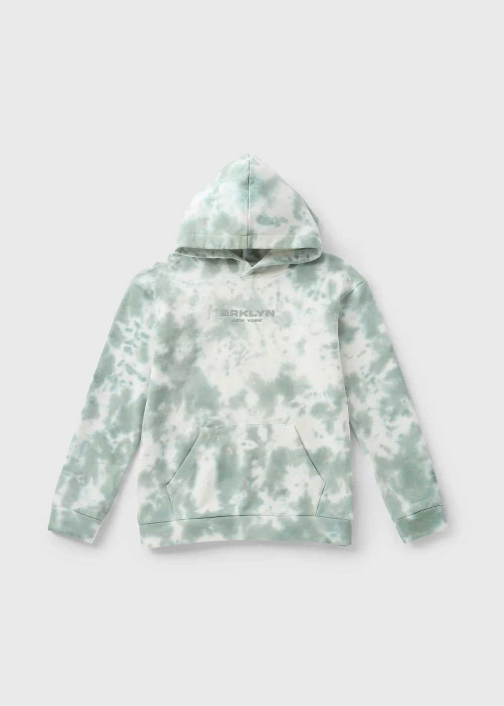 Boys Green Tie Dye Brooklyn Hoodie (7-15yrs) - 7 Yrs Image 1