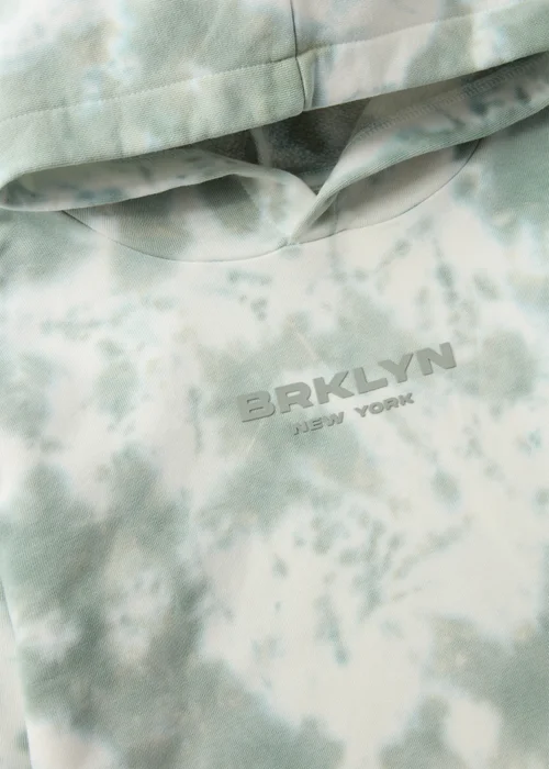 Boys Green Tie Dye Brooklyn Hoodie (7-15yrs) - 7 Yrs Image 2