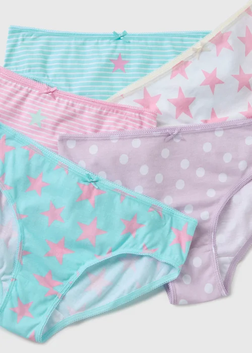 5 Pack Multicolour Patterned Knickers (2-11yrs) - Age 2 - 3 Years Image 2