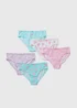 5 Pack Multicolour Patterned Knickers (2-11yrs) - Age 2 - 3 Years Image 1