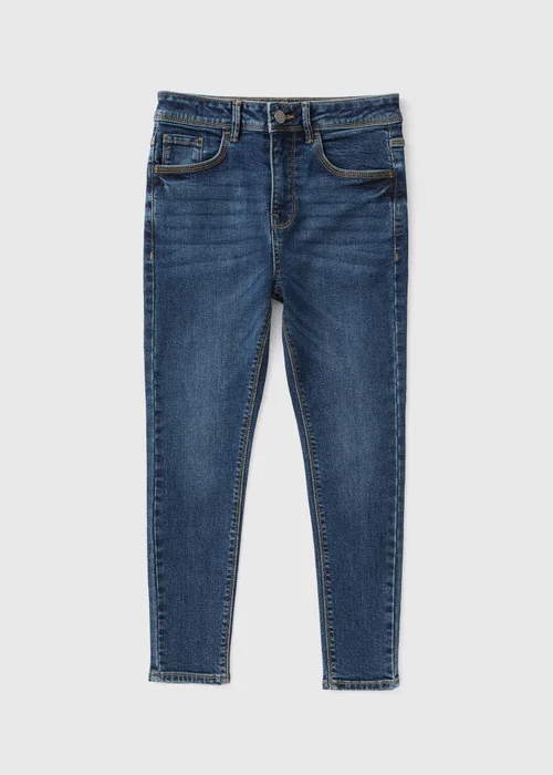 Boys Mid Wash Denim Skinny Jeans (7-16yrs) - 8 Yrs Image 1
