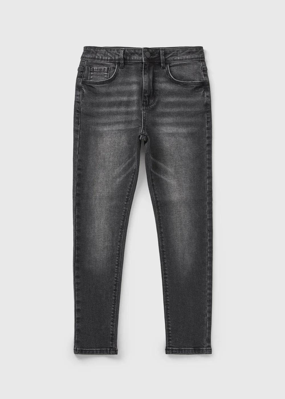 Boys Grey Denim Skinny Jeans (7-16yrs) - 8 Yrs Image 1
