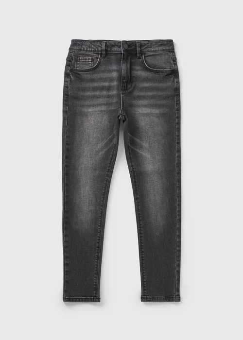 Boys Grey Denim Skinny Jeans (7-16yrs) - 8 Yrs Image 1