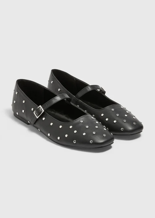 Black Stud Mary Janes - 6 Image 1