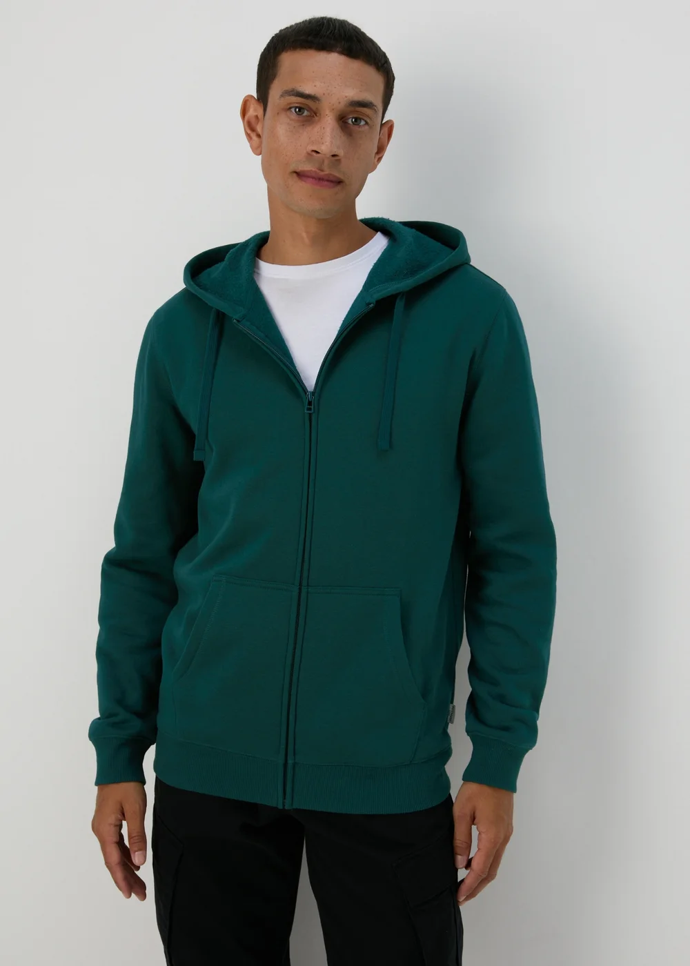 Green Essential Zip Hoodie - S Image 1