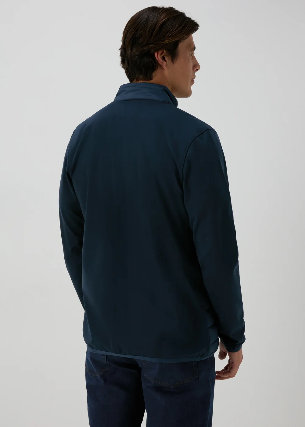 Navy Zip Up Padded Jacket - S Image 2