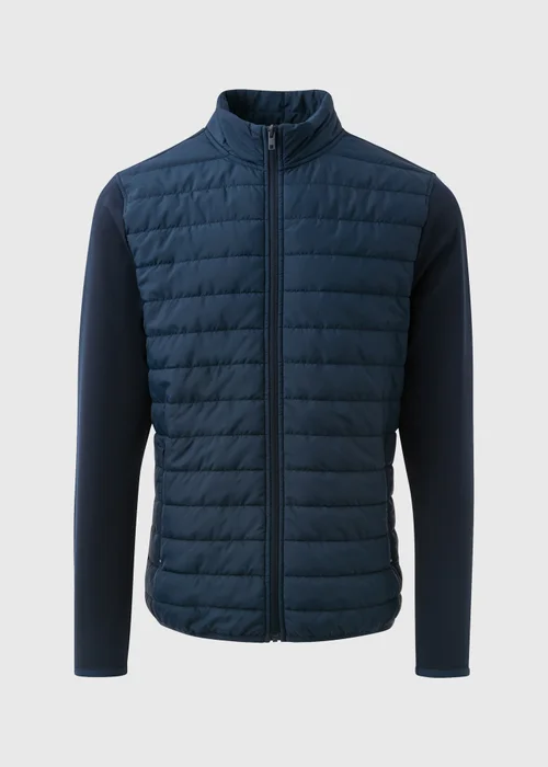 Navy Zip Up Padded Jacket - S Image 4