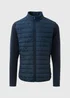 Navy Zip Up Padded Jacket - S Image 4