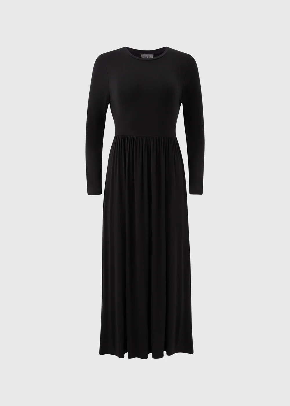 Black Long Sleeve Midi Dress - 8 Image 5