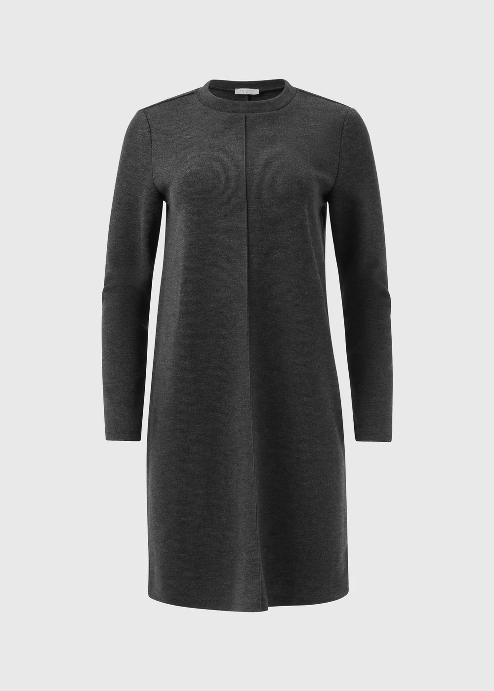 Grey Ribbed Mini Sweater Dress - 8 Image 5
