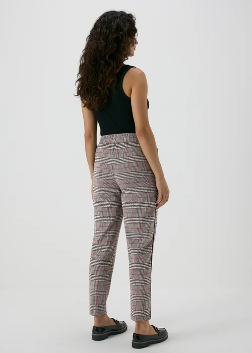 Red Check Tapered Joggers - 8 Image 2