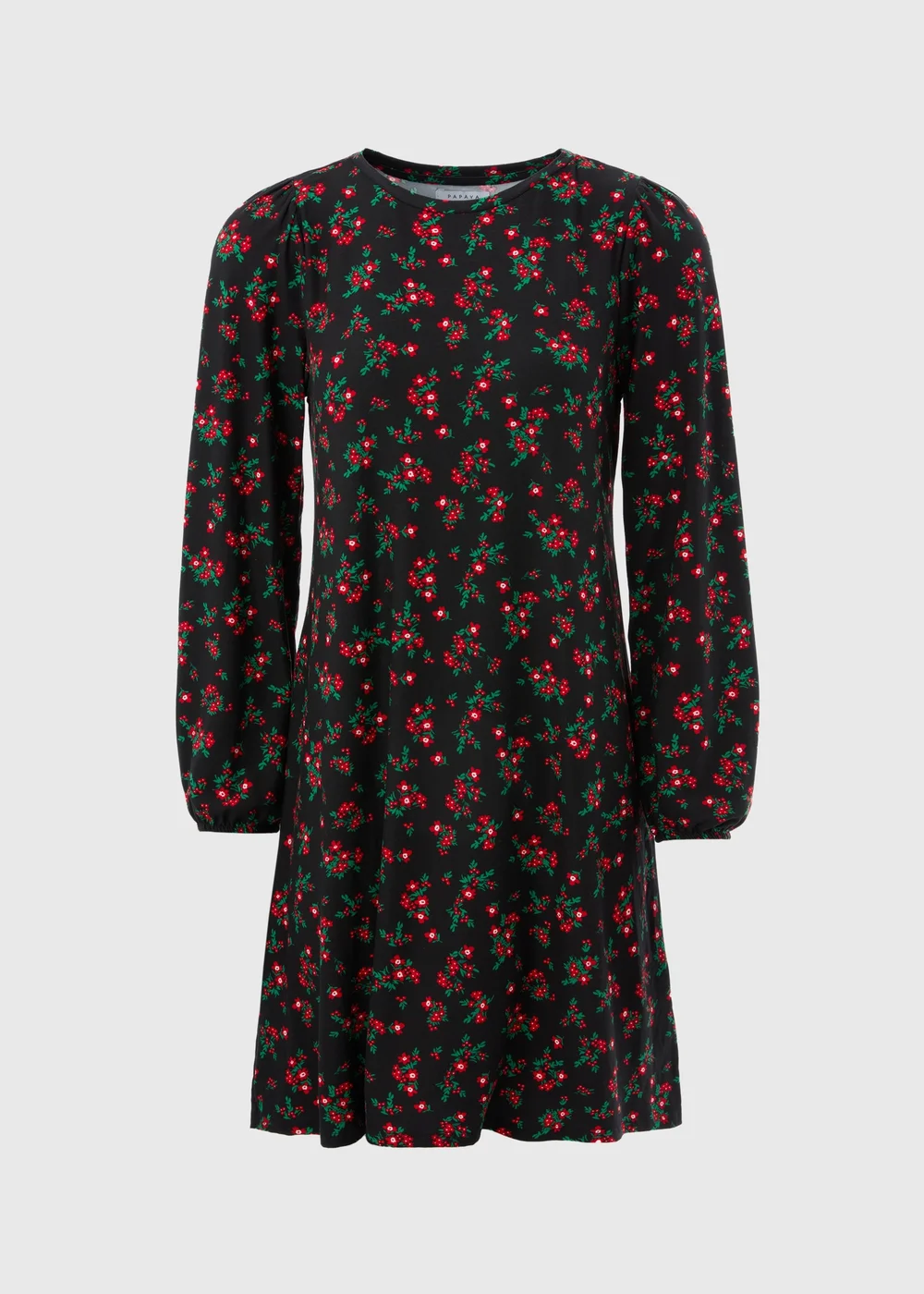 Black Floral Mini Dress - 8 Image 4