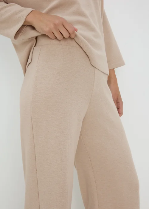 Cream Co Ord Soft Touch Wide Leg Trousers - 8 Image 3