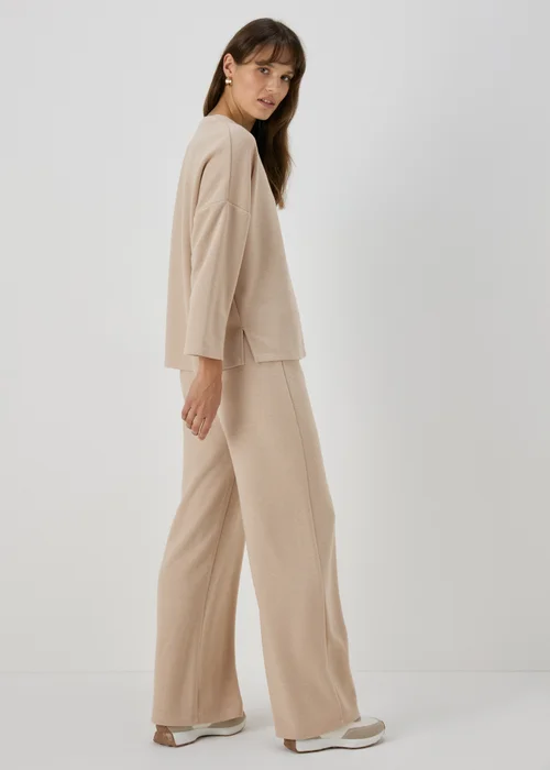 Cream Co Ord Soft Touch Wide Leg Trousers - 8 Image 2
