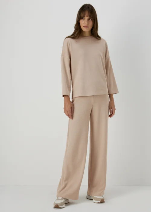 Cream Co Ord Soft Touch Wide Leg Trousers - 8 Image 1