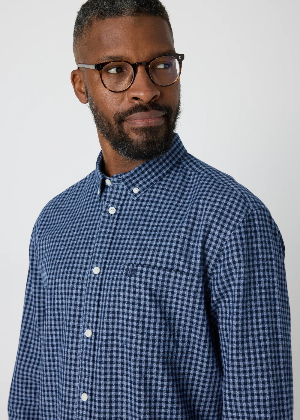 Lincoln Blue Gingham Check Shirt - S Image 3