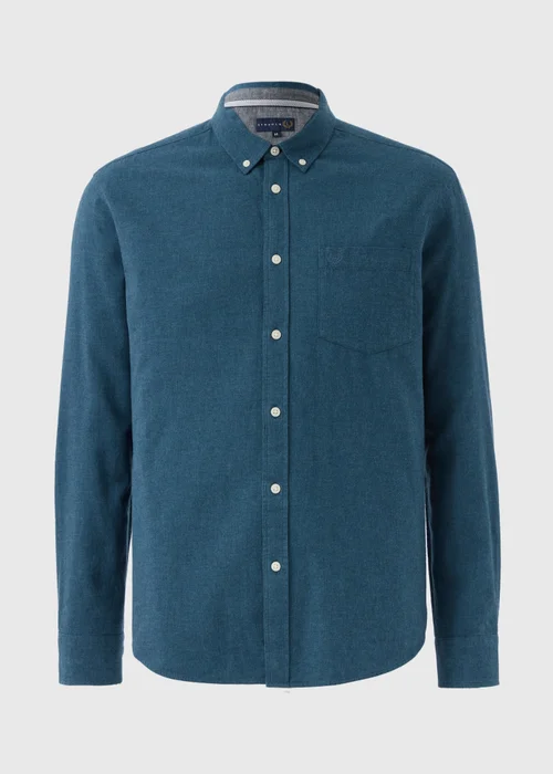 Lincoln Teal Checked Brushed Shirt - S Image 5