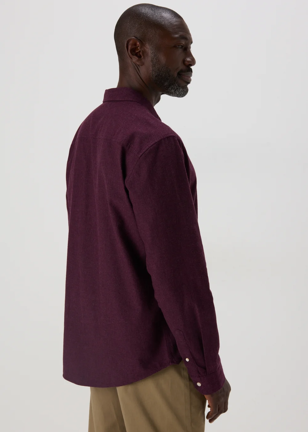 Lincoln Burgundy Brushed Shirt - S Image 2