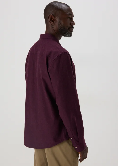 Lincoln Burgundy Brushed Shirt - S Image 2