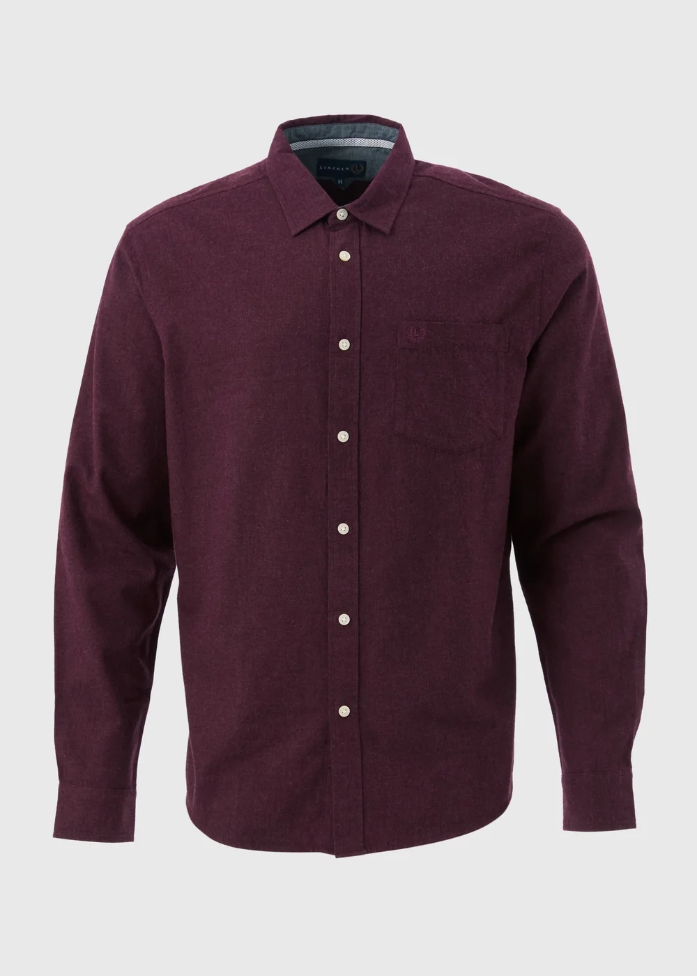 Lincoln Burgundy Brushed Shirt - S Image 5