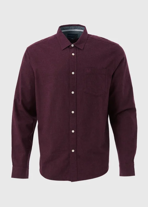 Lincoln Burgundy Brushed Shirt - S Image 5