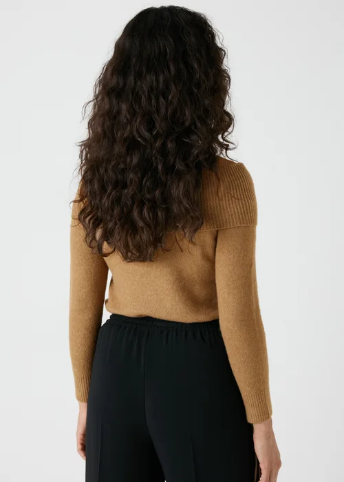 Et Vous Camel Bardot Knitted Jumper - S Image 2