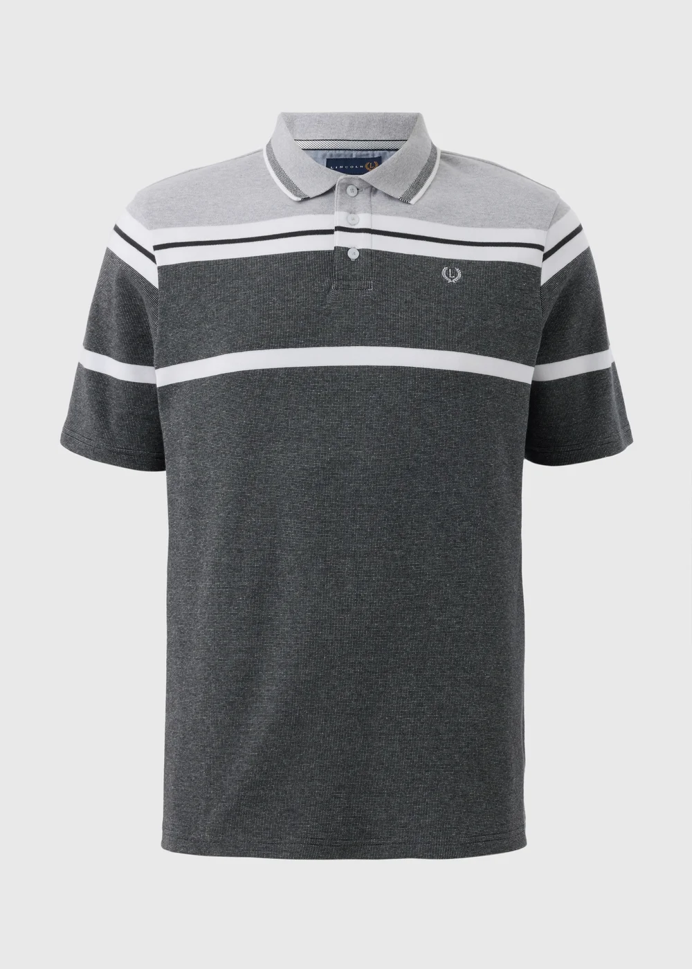 Lincoln Grey Stripe Polo Shirt - S Image 4
