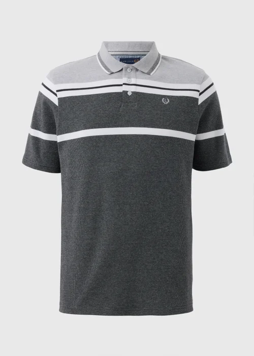 Lincoln Grey Stripe Polo Shirt - S Image 4