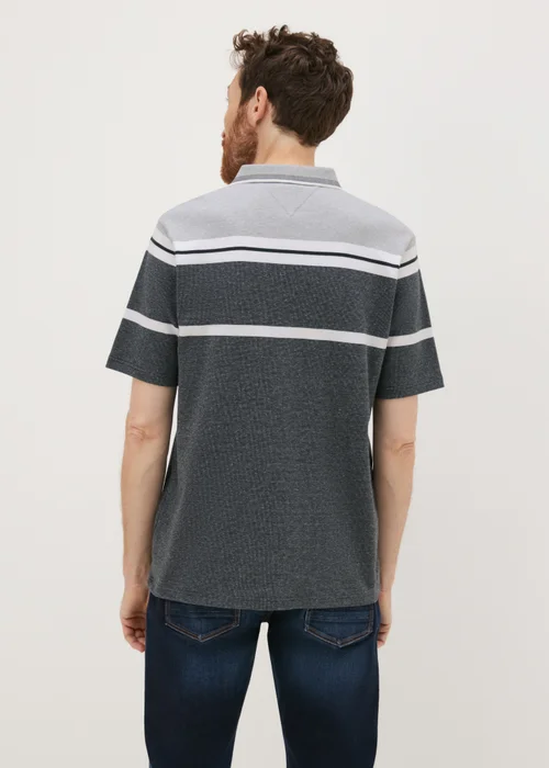 Lincoln Grey Stripe Polo Shirt - S Image 2