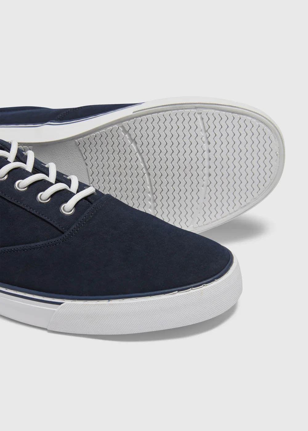 Navy Suede Canvas Pumps - Size 6 Image 2
