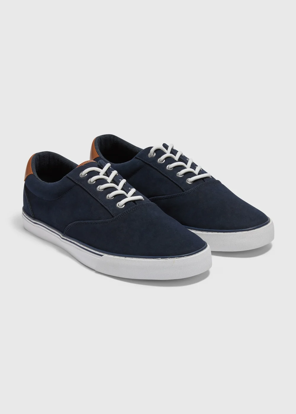 Navy Suede Canvas Pumps - Size 6 Image 1