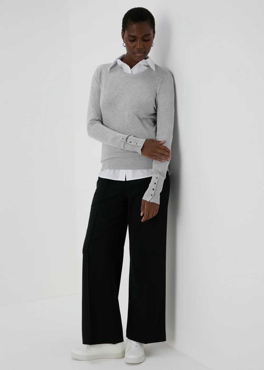 Et Vous Grey Gauge Jumper - 8 Image 3