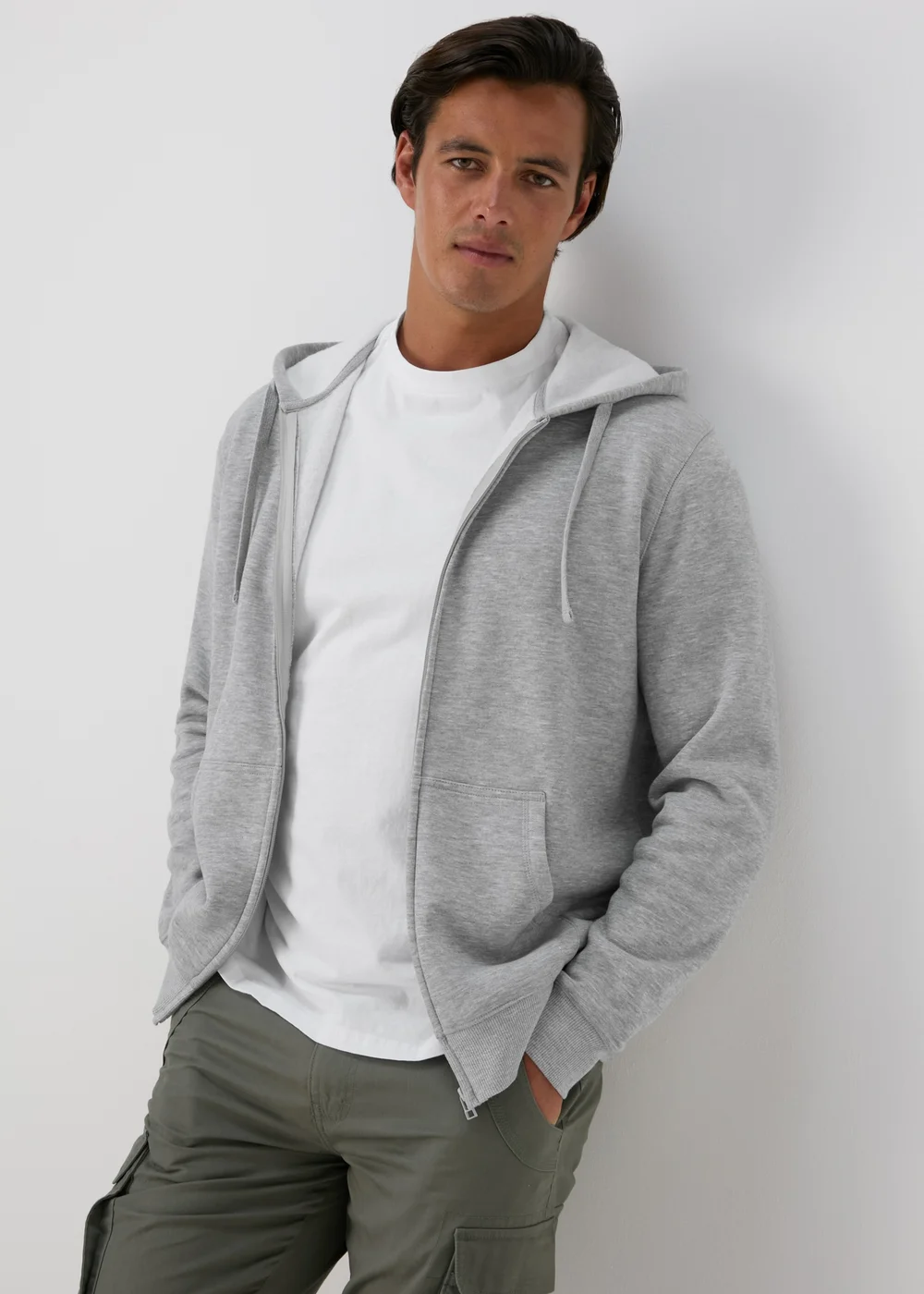 Grey Zip Up Hoodie - S Image 1