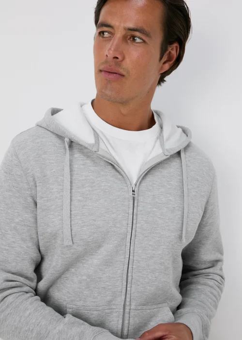 Grey Zip Up Hoodie - S Image 3