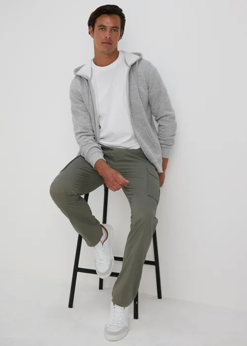 Grey Zip Up Hoodie - S Image 4