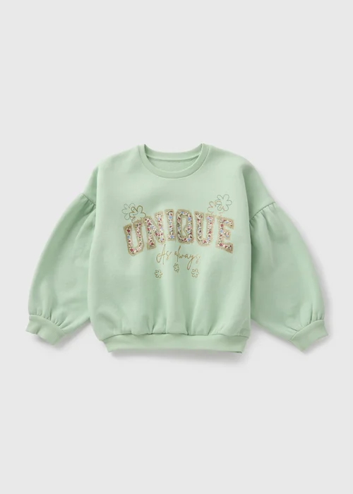 Girls Green Unique Sweatshirt (1-7yrs) - 1-1.5 Yrs Image 1