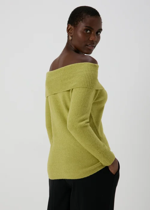 Et Vous Lime Bardot Knitted Jumper - S Image 2