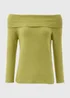 Et Vous Lime Bardot Knitted Jumper - S Image 4