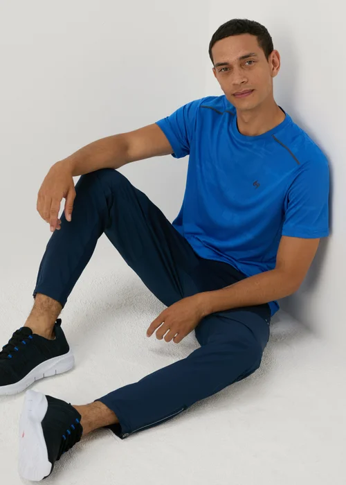 Blue Souluxe Jacquard T-Shirt - XS Image 4