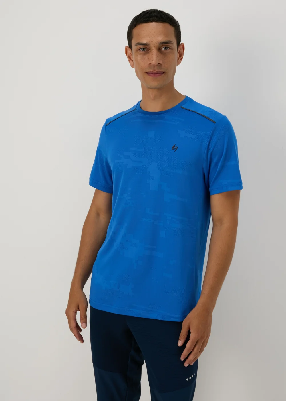 Blue Souluxe Jacquard T-Shirt - XS Image 1
